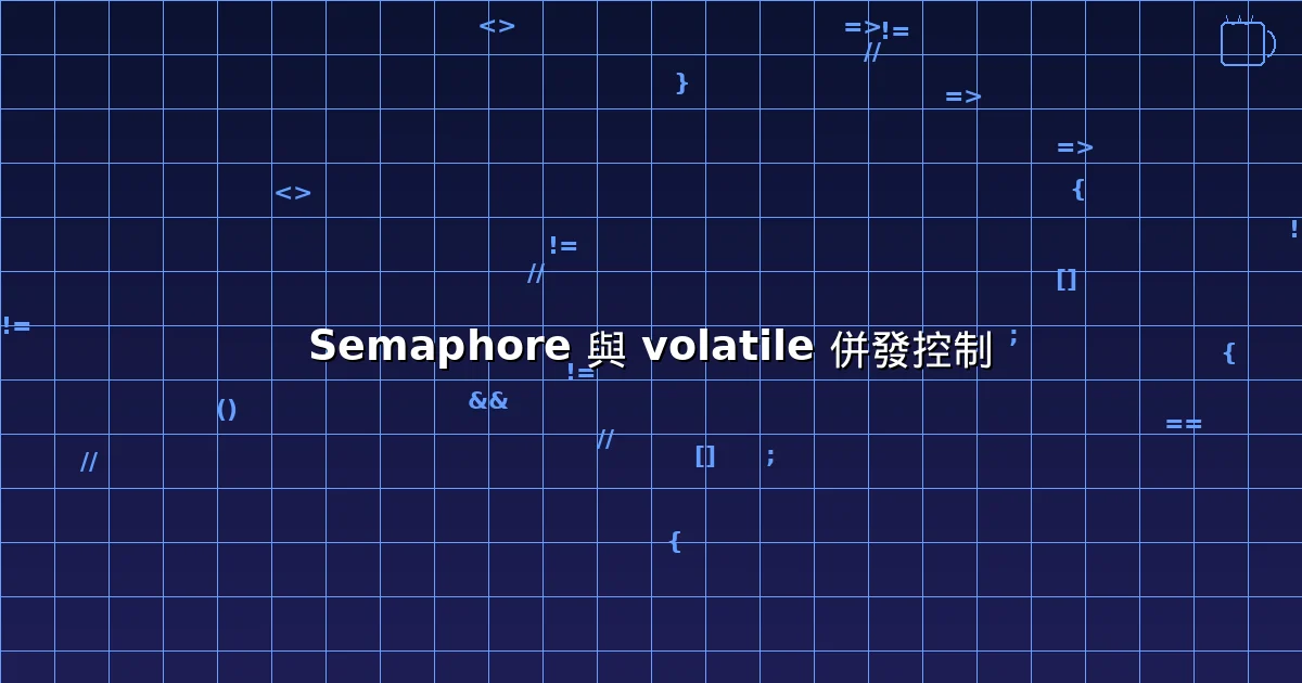 Java 併發控制 - Semaphore 與 volatile