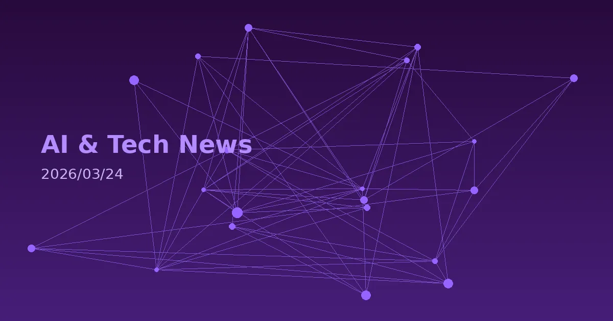 AI 與科技新聞摘要 — 2026/03/24